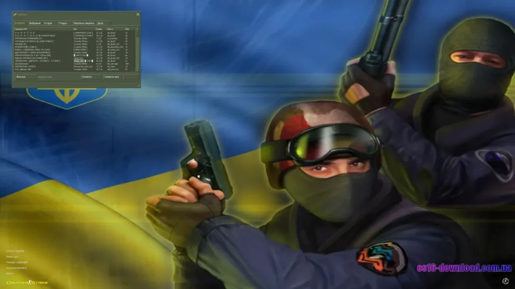 Гравці на українському сервері CS 1.6