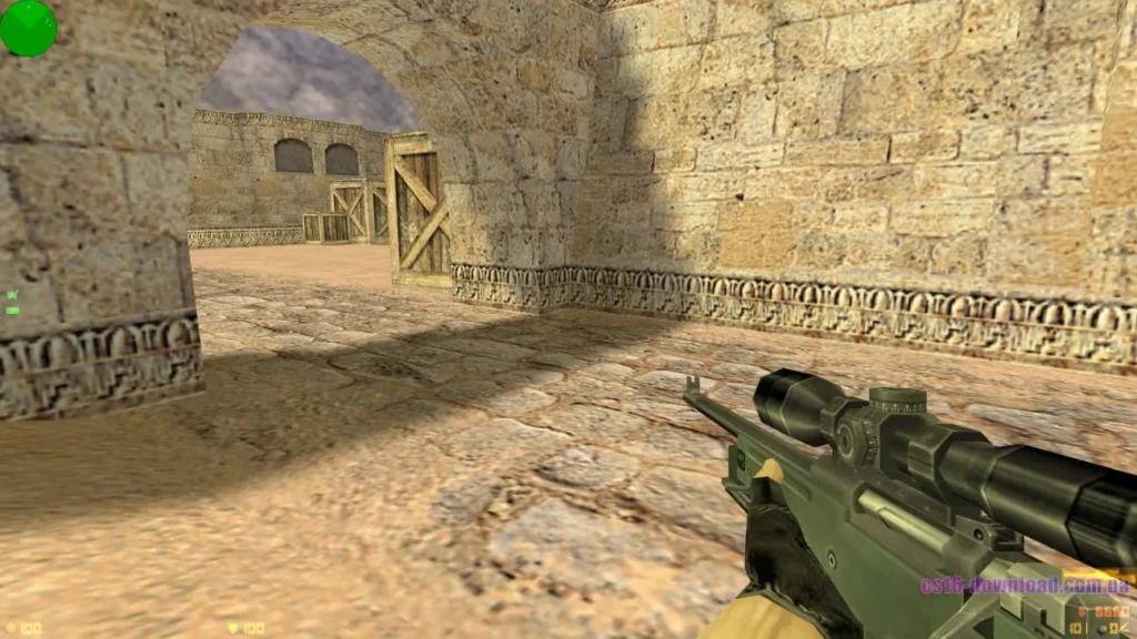 Снайперська гвинтівка AWP у CS 1.6 на мапі de_dust2