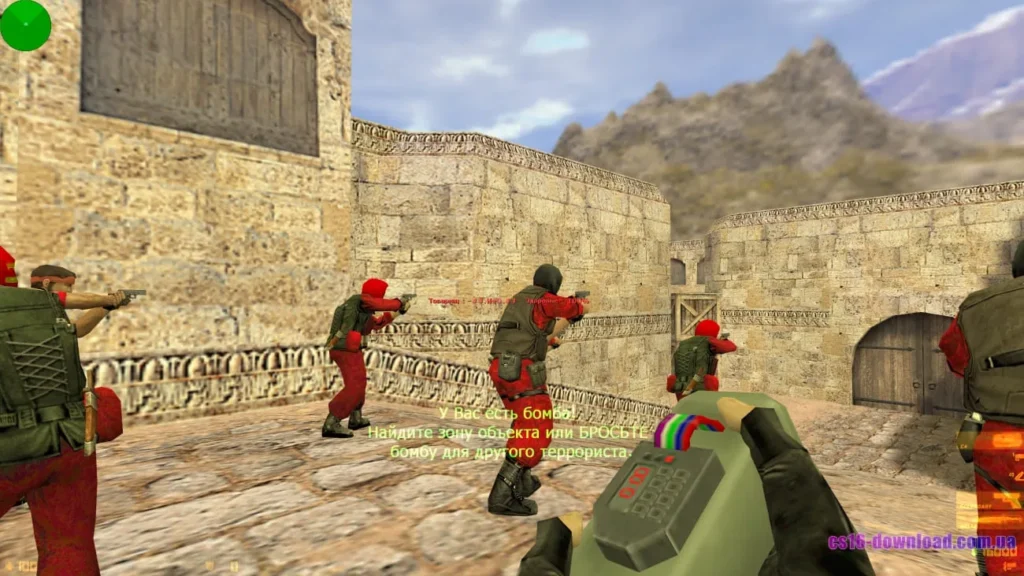 Моделі гравців у червоному стилі в CS 1.6 Новорічна під час раунду