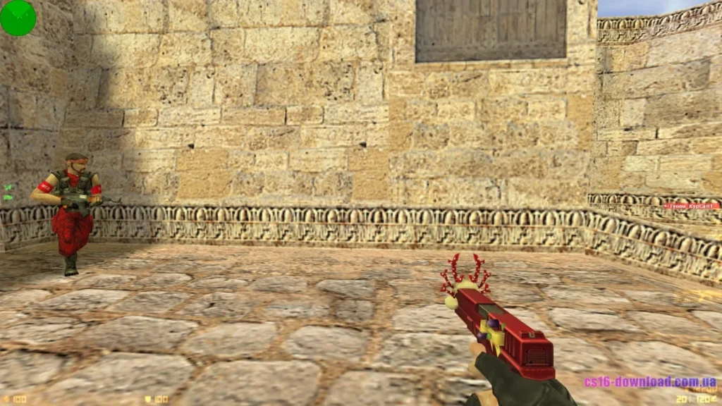 Пістолет Glock у CS 1.6 Новорічна під час перестрілки