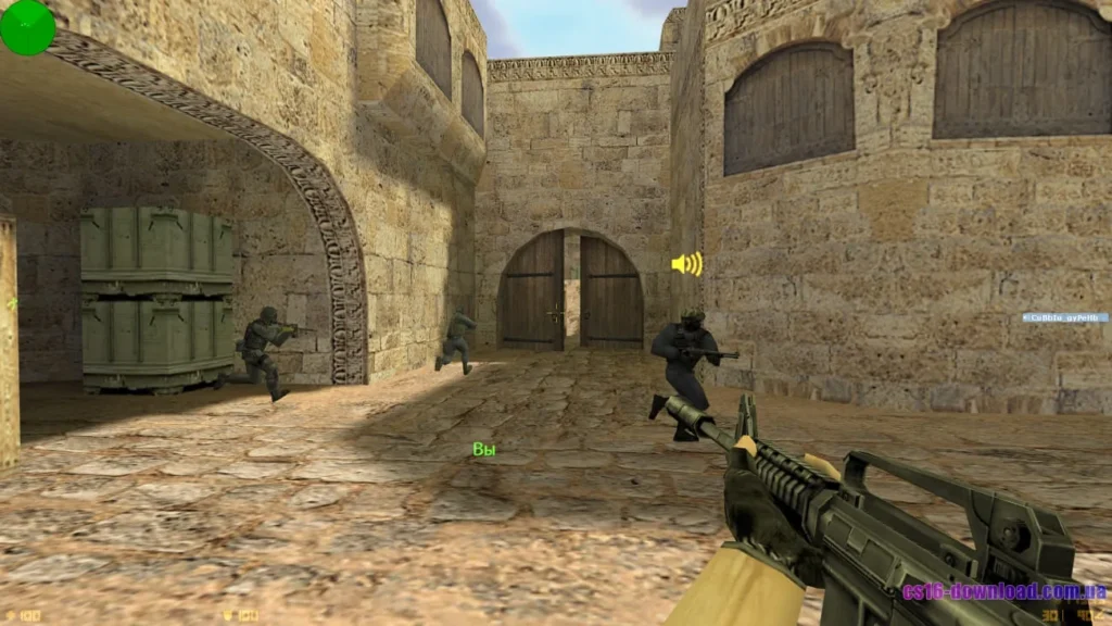 Стрільба з M4A1 у CS 1.6 на Windows 11 з високим FPS