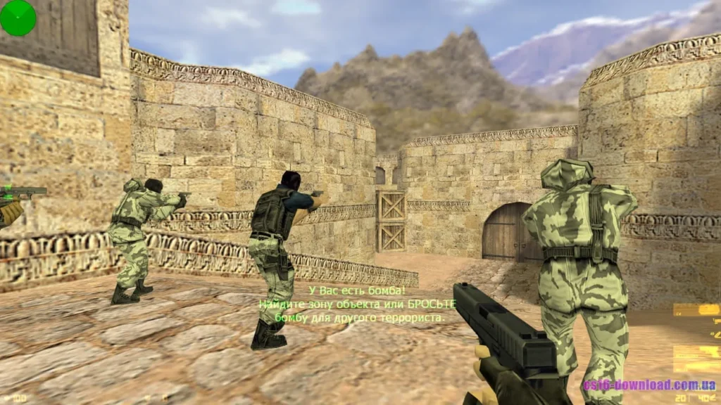 CS 1.6 Windows 7 — стрільба з Glock на Dust2