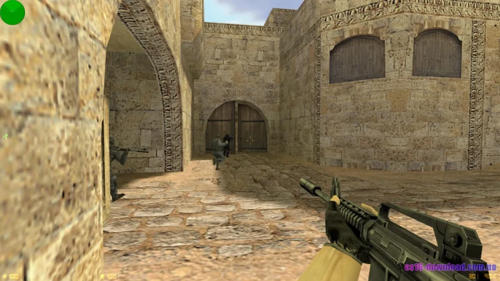 CS 1.6 Windows 7 — стрільба з M4A1 на публічному сервері