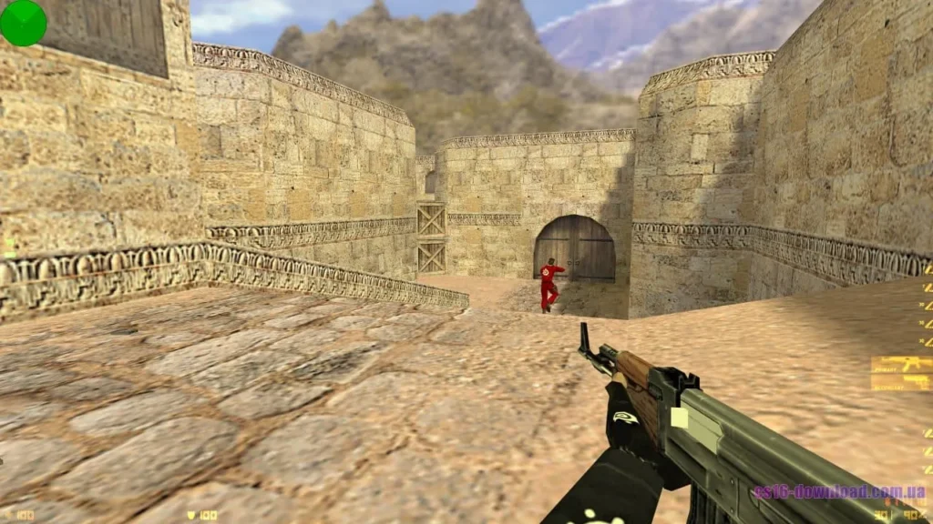 AK-47 у КС 1.6 SteelSeries під час гри з ботами