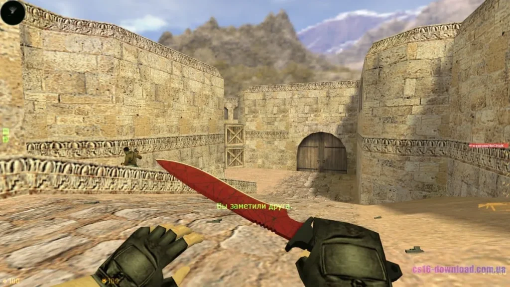 Ніж у CS GO 1.6 під час гри з ботами