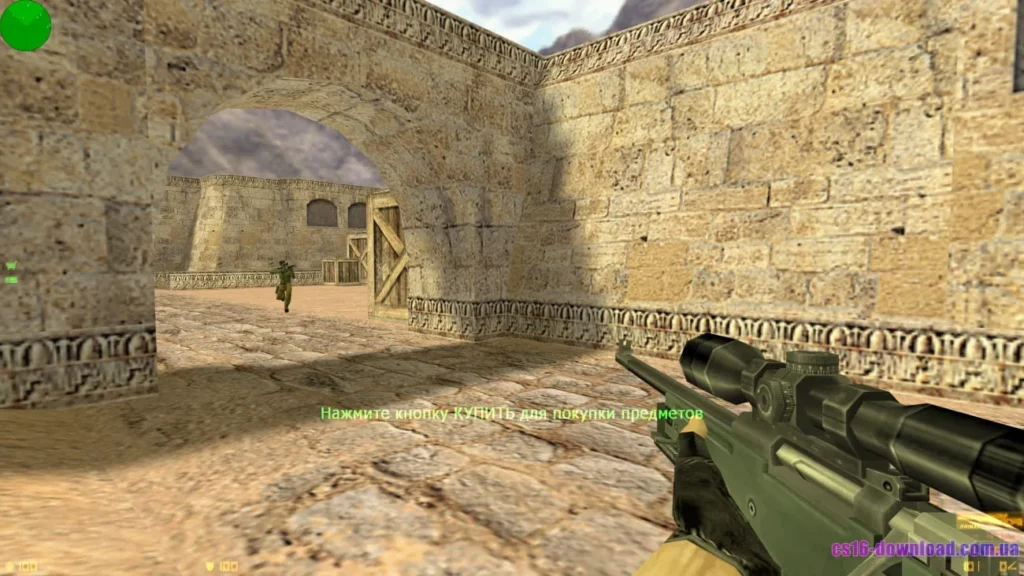Снайперська гвинтівка AWP у Counter-Strike 1.6 під час гри