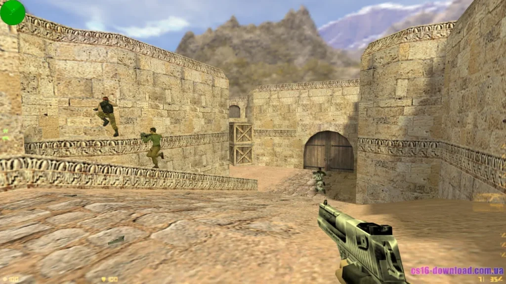 Пістолет Desert Eagle у Counter-Strike 1.6 під час раунду