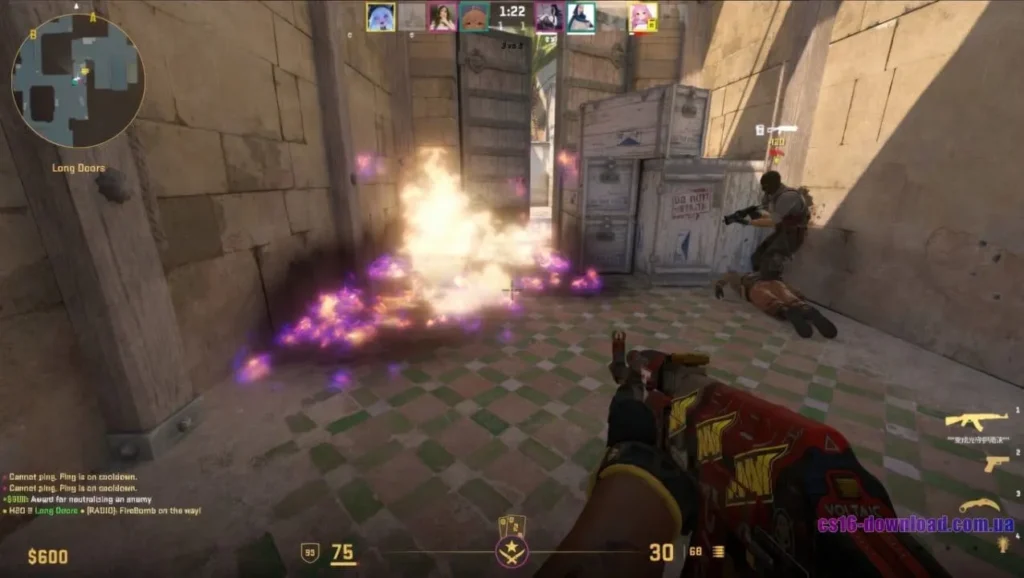 Гравець з AK-47 на сервері Counter-Strike 2