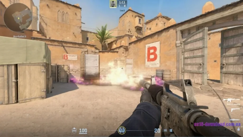 Збірка Counter-Strike 2 з M4A1 і гравцями