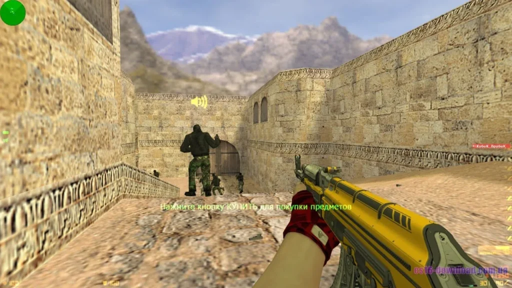 Скріншот Counter-Strike 1.6 DreamHack з автоматом AK-47 у матчі