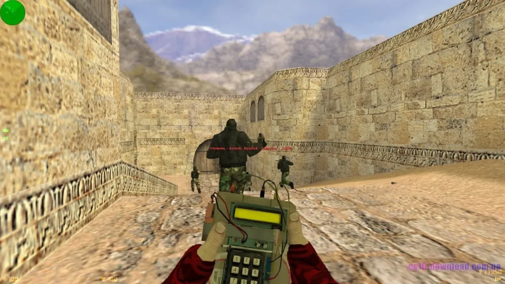 Скріншот CS 1.6 DreamHack з бомбою у матчі