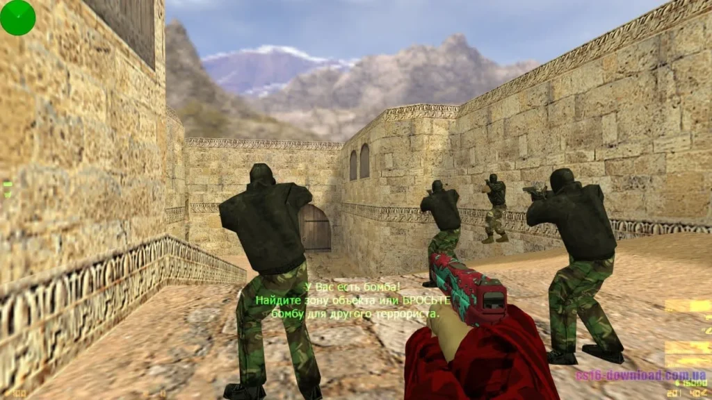 Скріншот CS 1.6 DreamHack з пістолетом Glock на карті Dust2