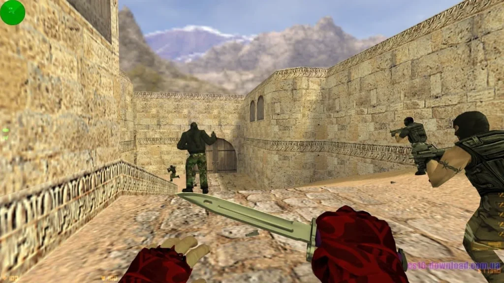 Ніж у збірці CS 1.6 DreamHack під час гри на Dust2
