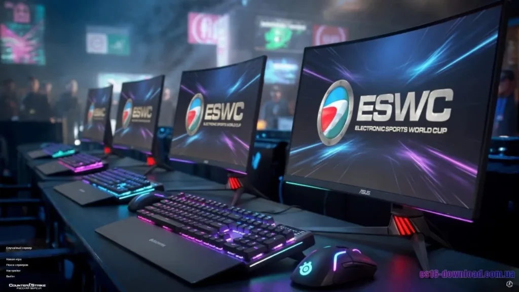 Головне меню збірки Counter-Strike 1.6 ESWC