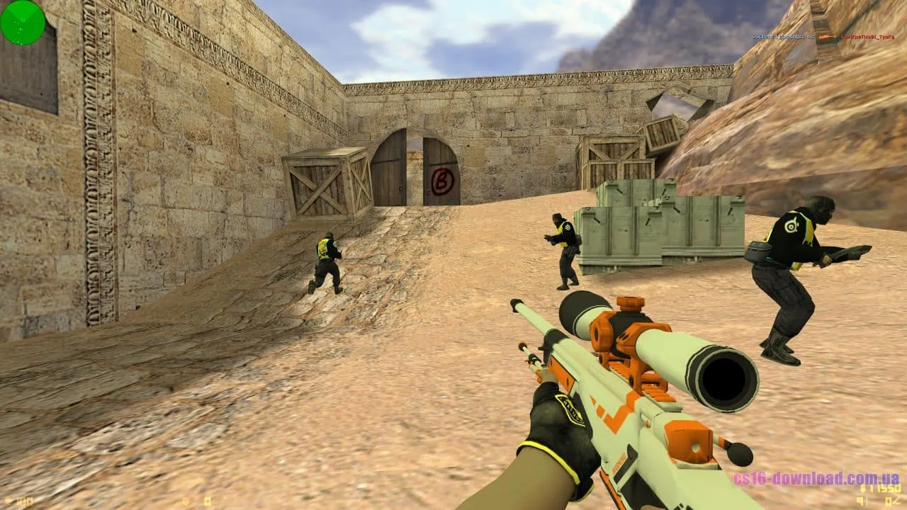 Скріншот CS 1.6 NAVI зі снайперською гвинтівкою AWP