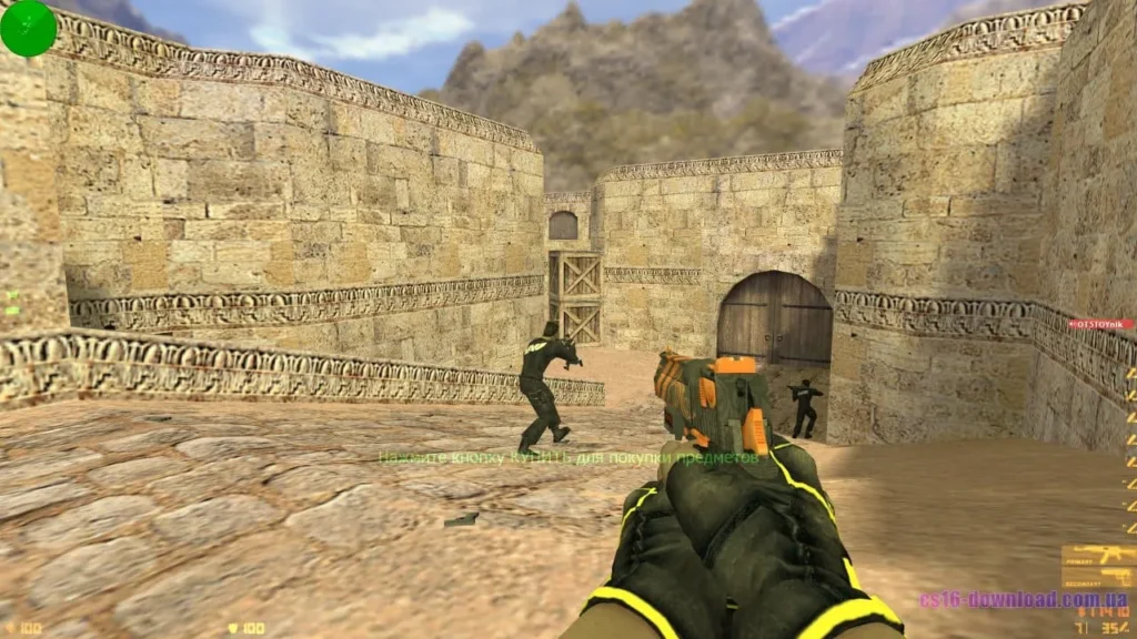 Скріншот CS 1.6 NAVI з пістолетом Desert Eagle у бою