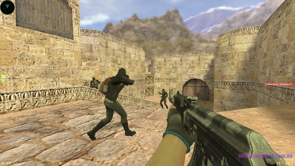 Скріншот CS GO з автоматом AK-47 у матчі на карті Dust2