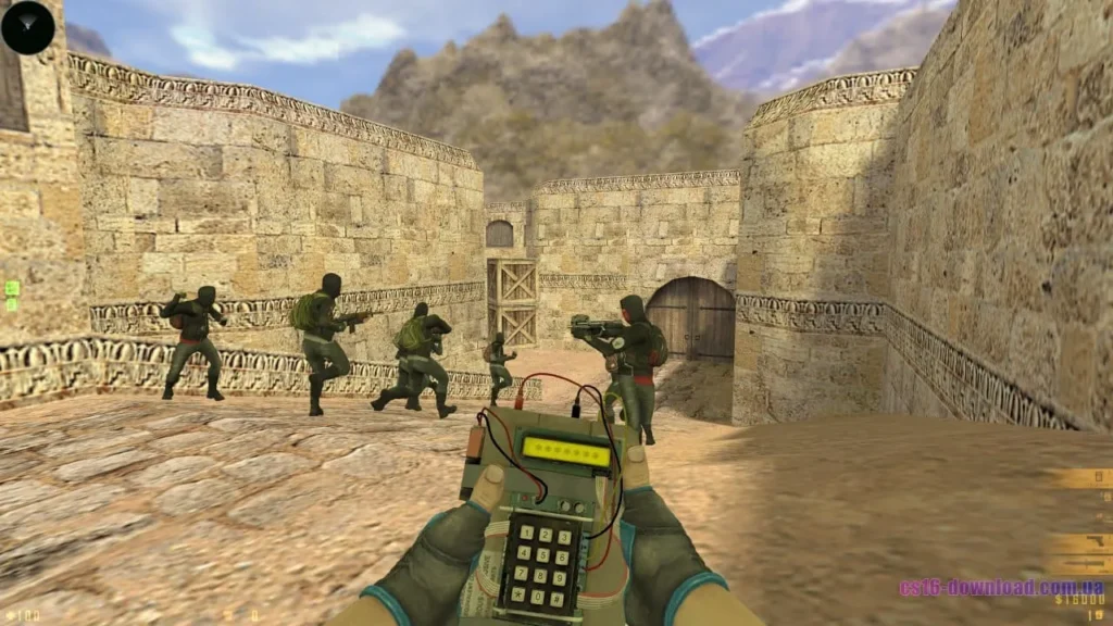 Ігровий момент у CS GO з бомбою на карті Dust2