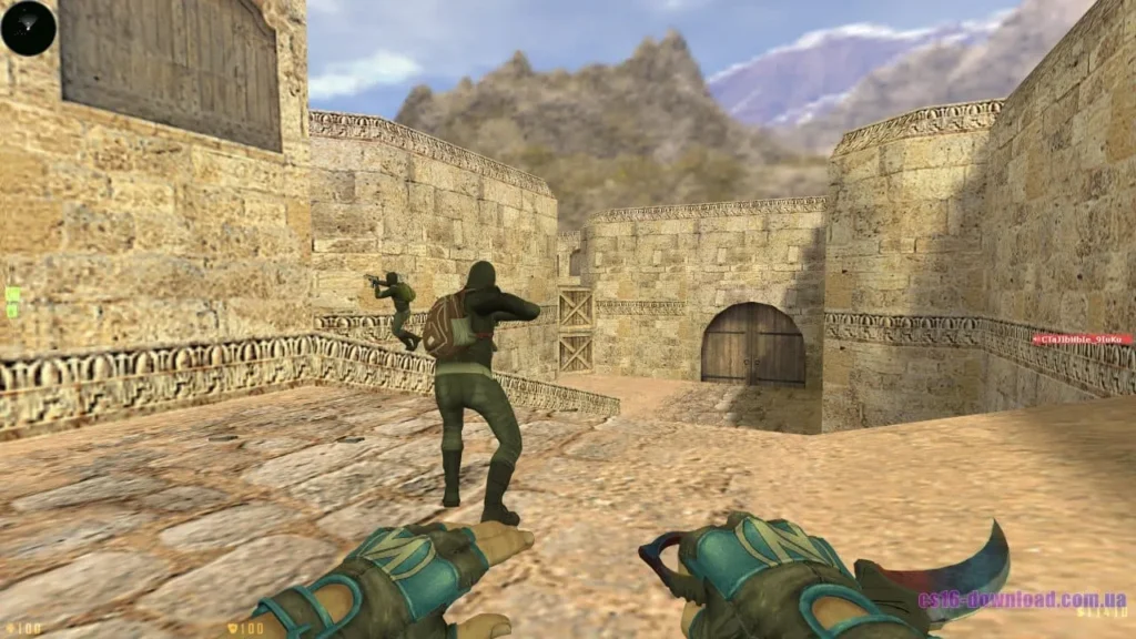 Ніж у CS GO під час матчу на карті Dust2