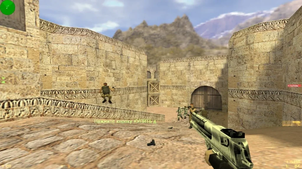 Скріншот CS 1.6 FastCup з пістолетом Desert Eagle у бою