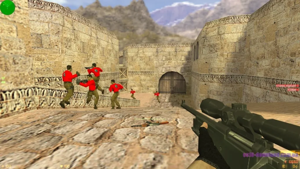 Скріншот Counter-Strike 1.6 ESC-Gaming зі снайперською гвинтівкою AWP