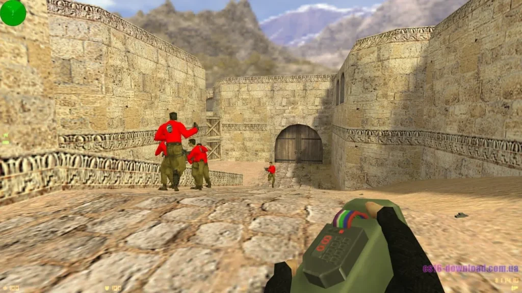 Скріншот CS 1.6 ESC-Gaming з бомбою під час гри на Dust2