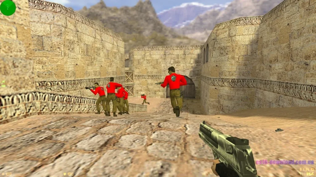 Скріншот CS 1.6 ESC-Gaming з пістолетом Desert Eagle у матчі