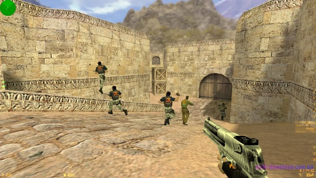 Скріншот CS 1.6 Fnatic з пістолетом Desert Eagle у грі