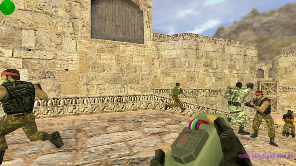 Ігровий момент у CS 1.6 для Mac з бомбою на карті Dust2