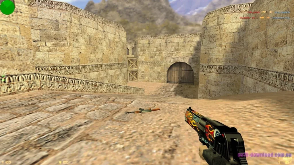 Скріншот CS 1.6 SK Gaming з пістолетом Desert Eagle у матчі