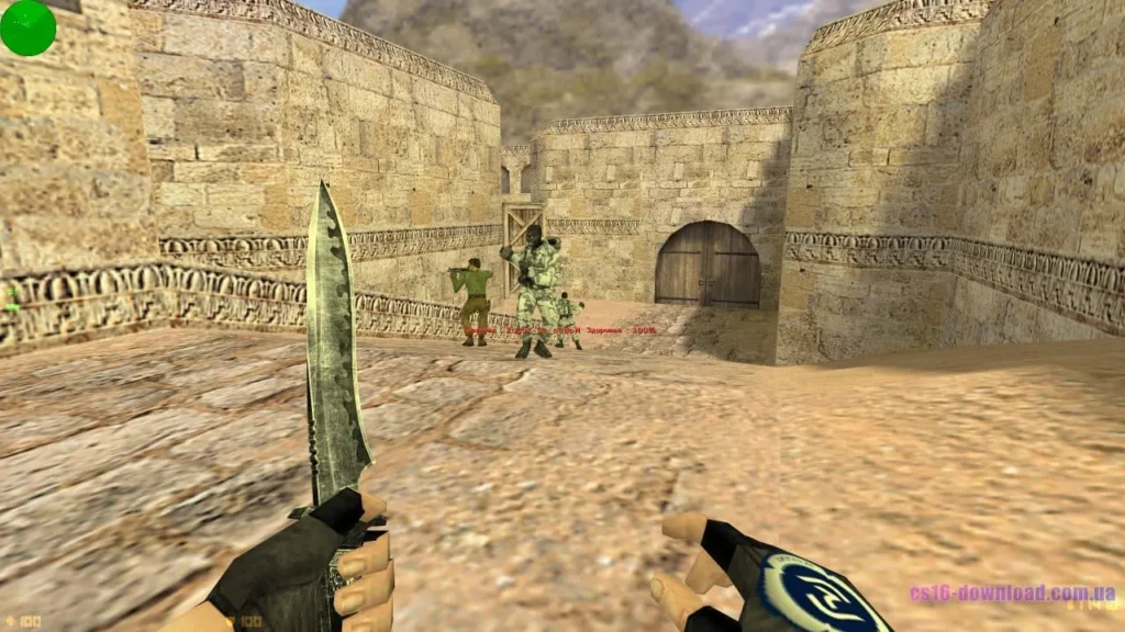 Ніж у збірці CS 1.6 SK Gaming під час гри на Dust2