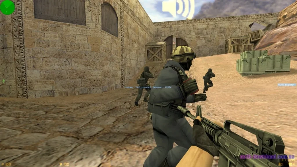 Скріншот CS 1.6 SK Gaming з гвинтівкою M4A1 у перестрілці