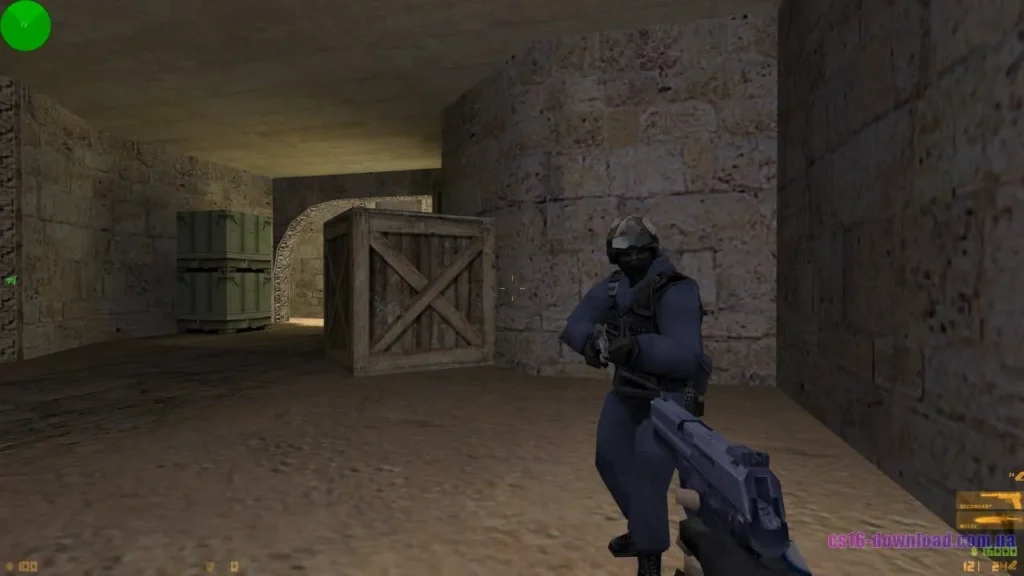 Скріншот CS 1.6 SK Gaming з пістолетом USP у грі