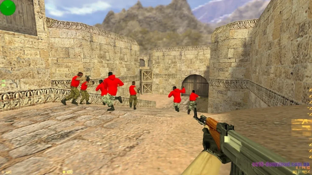 Скріншот Counter-Strike 1.6 Tournament з автоматом AK-47 у матчі