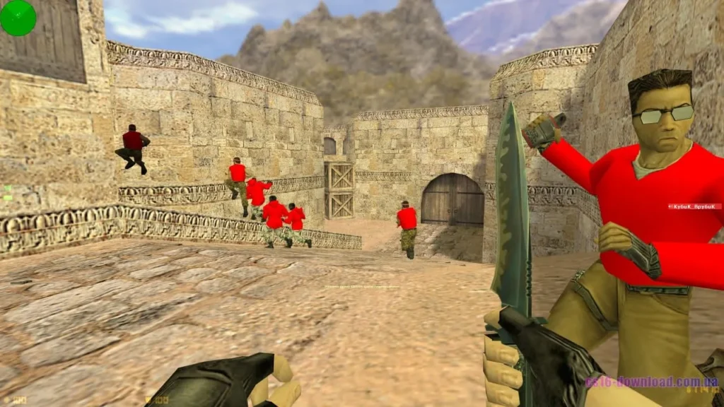 Ніж у збірці CS 1.6 Tournament під час гри на Dust2