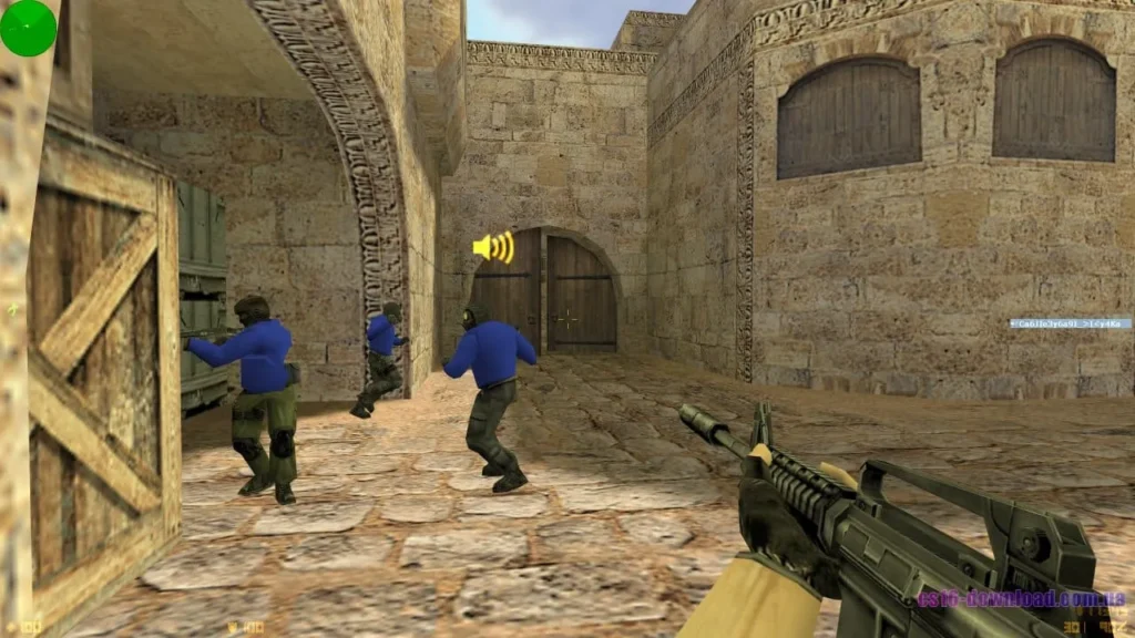 Скріншот Counter-Strike 1.6 Tournament з гвинтівкою M4A1 у матчі