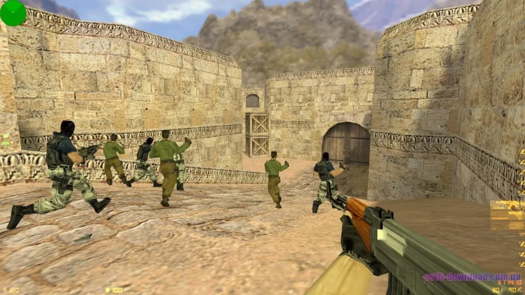 Скріншот Counter-Strike 1.6 Virtus Pro з автоматом AK-47 у матчі