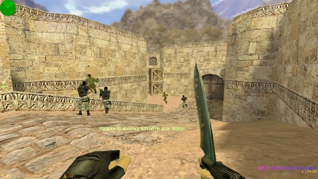 Ніж у збірці CS 1.6 Virtus Pro під час гри на Dust2