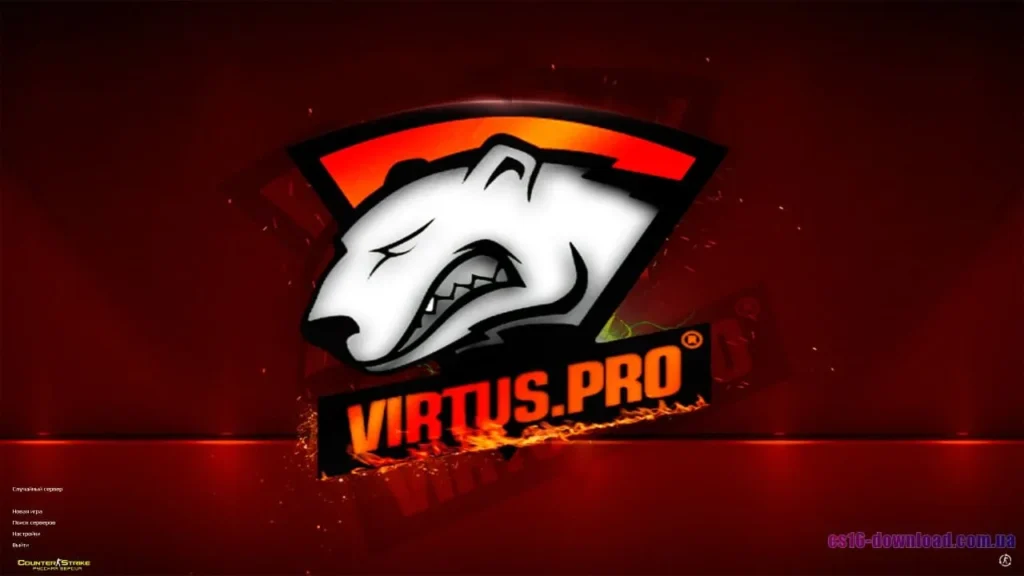 Головне меню збірки Counter-Strike 1.6 Virtus Pro